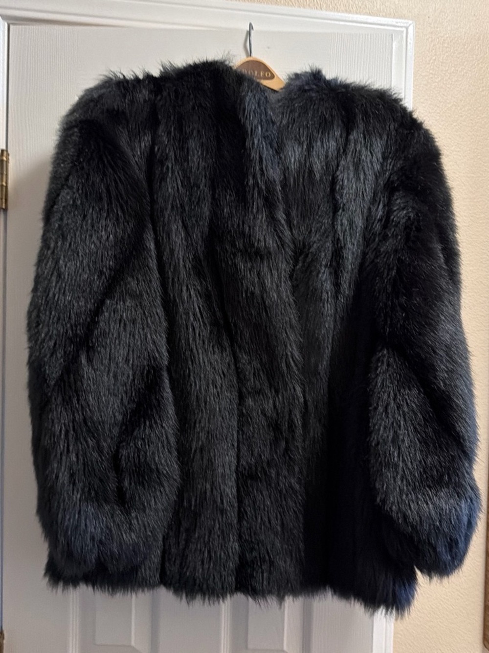 Lux Black Faux Fur Coat